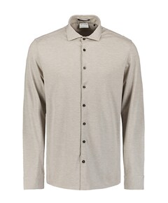 Heren overhemd lange mouw grijs