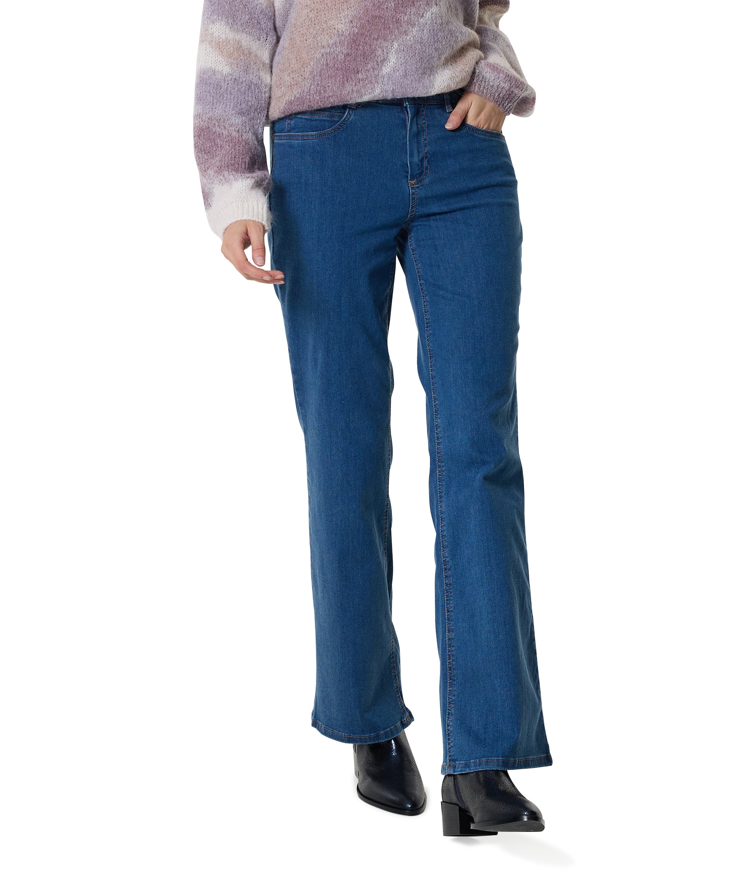 Wide leg broek blauw