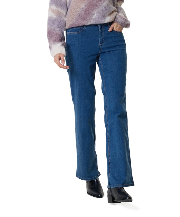 Wide leg broek blauw