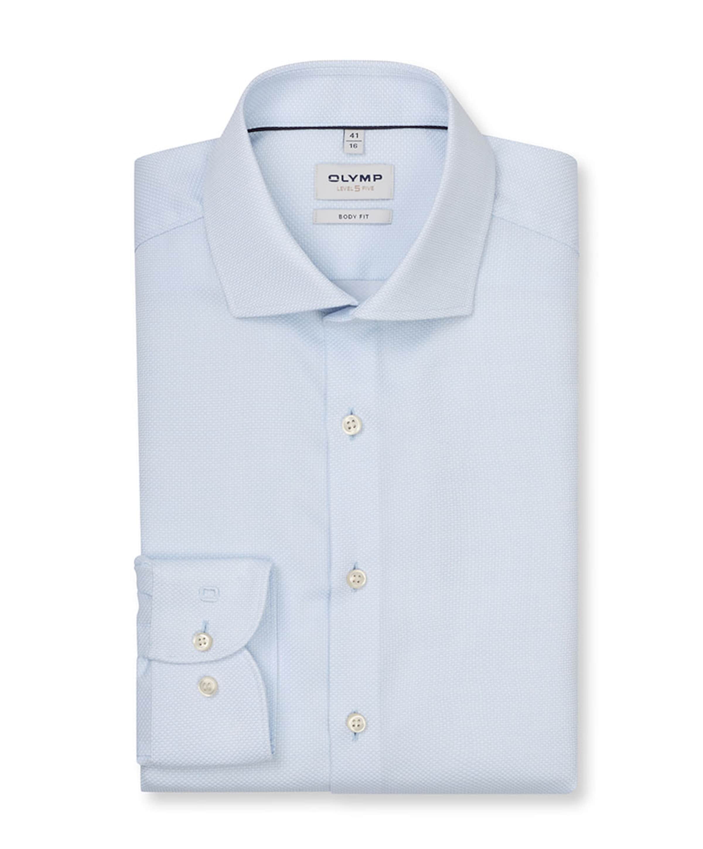 Heren overhemd lange mouw blauw