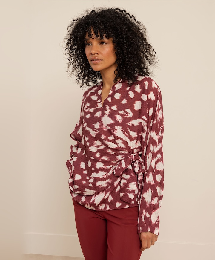 Dames blouse bordeaux