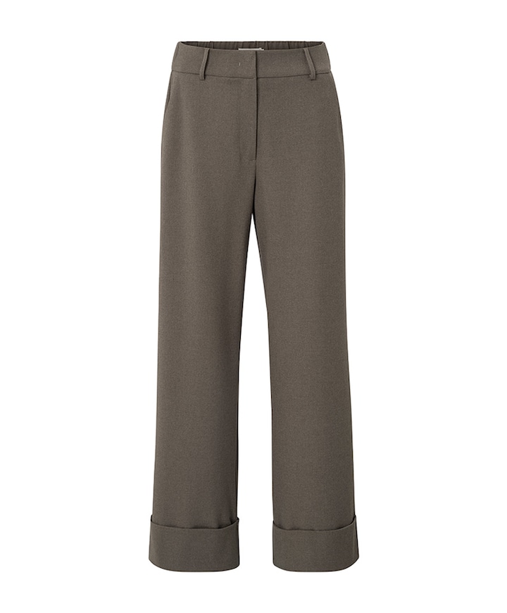 Trousers with turn-ups dames broek grijs
