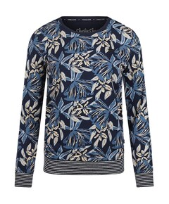 Dames pyjamatop blauw
