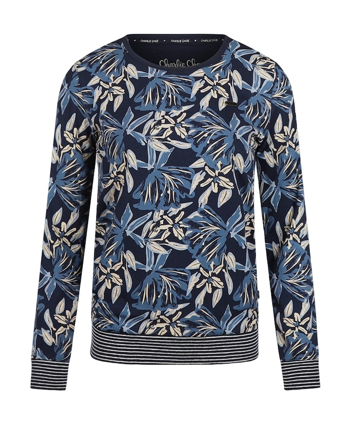 Dames pyjamatop blauw