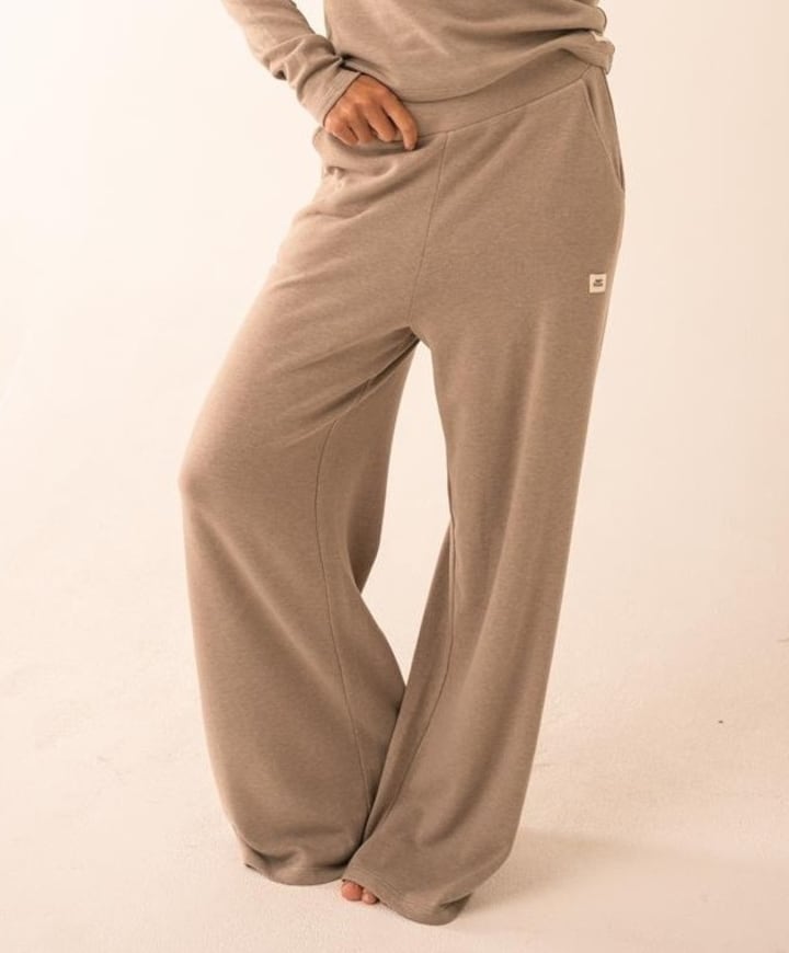 Dames pyjamabroek beige