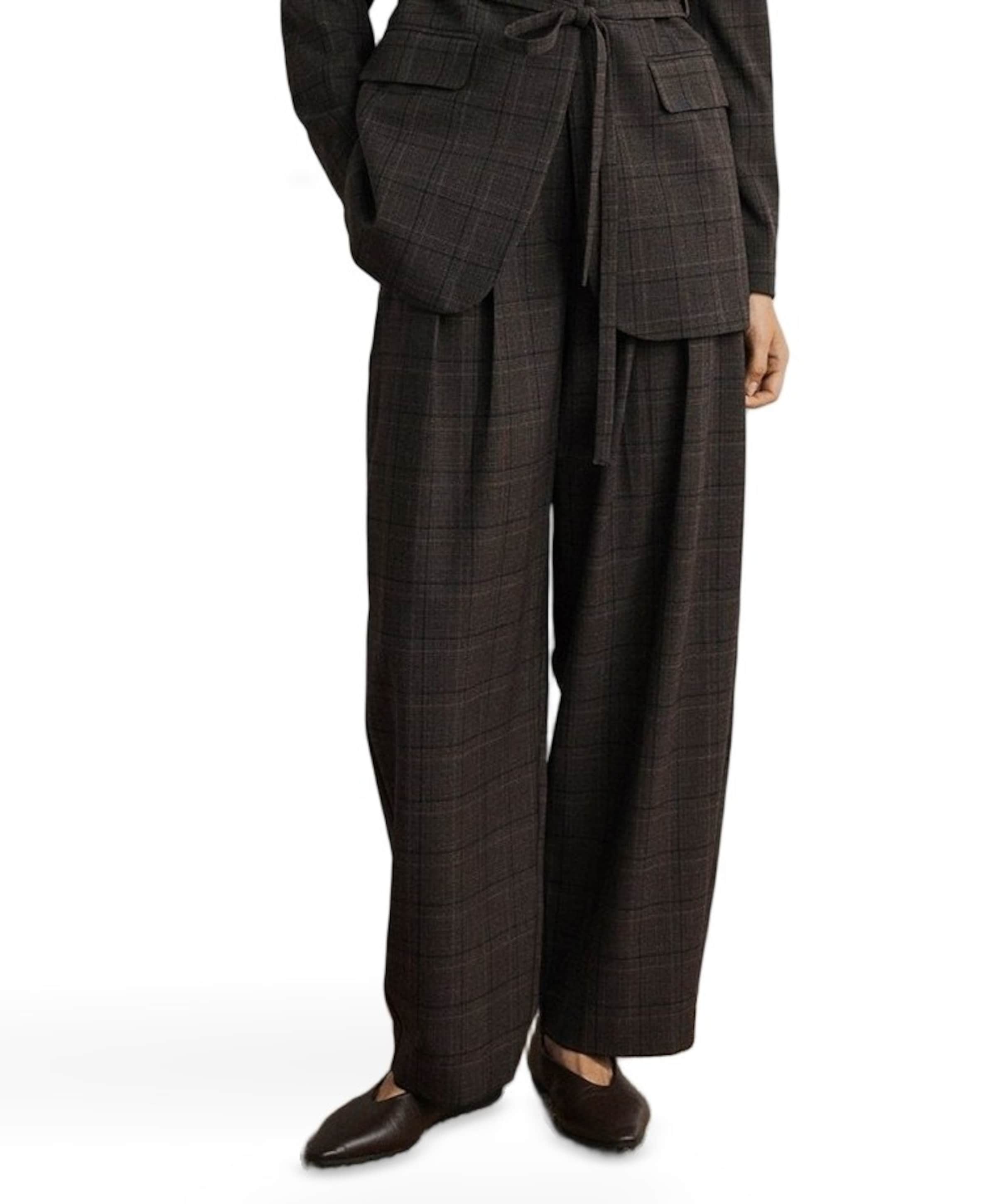 MSCHJohnna HW Barrel CHK dames broek bruin