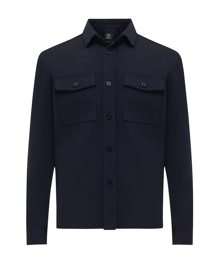 Heren overshirt blauw