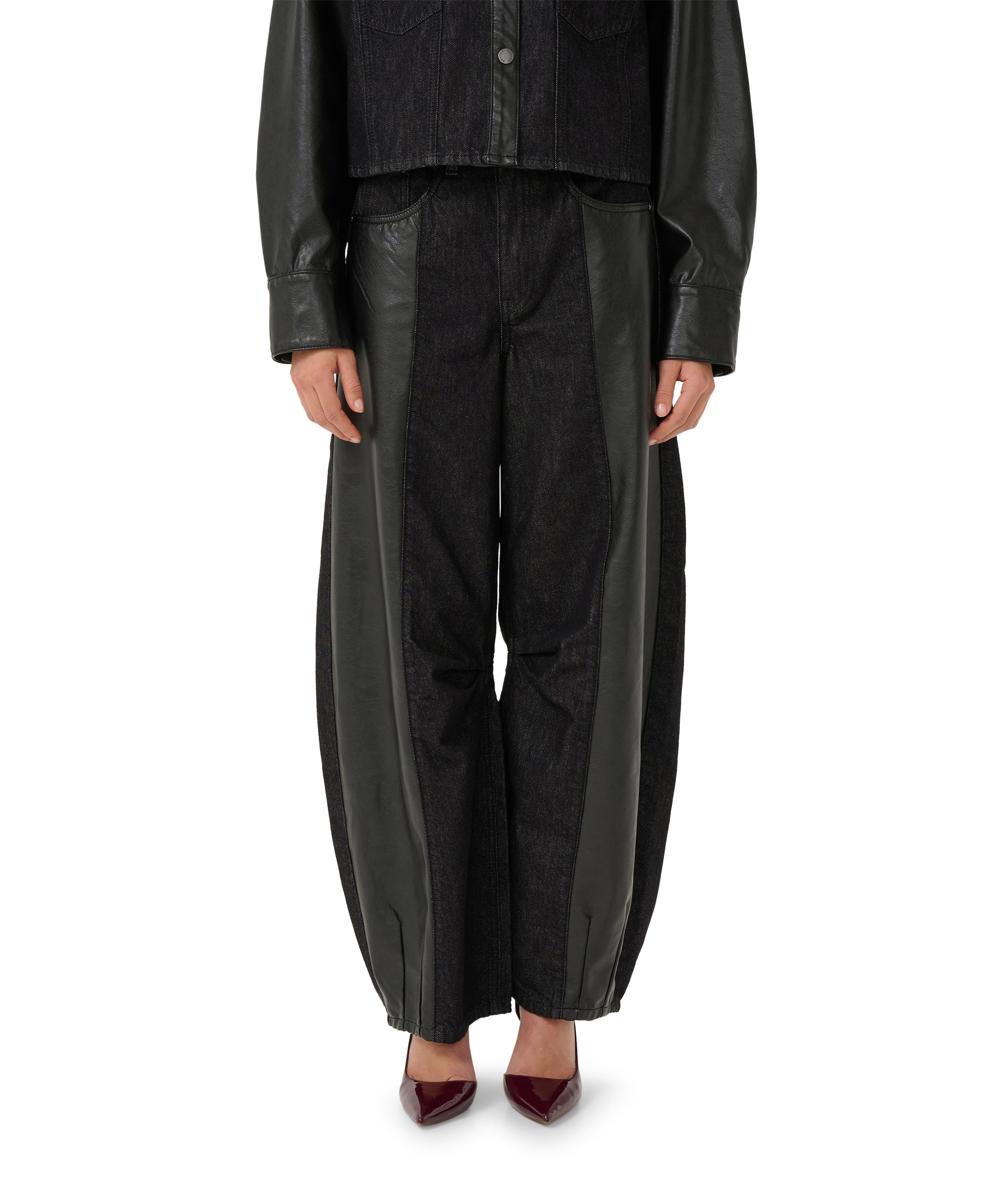 GZjunia HW barrel jeans zwart