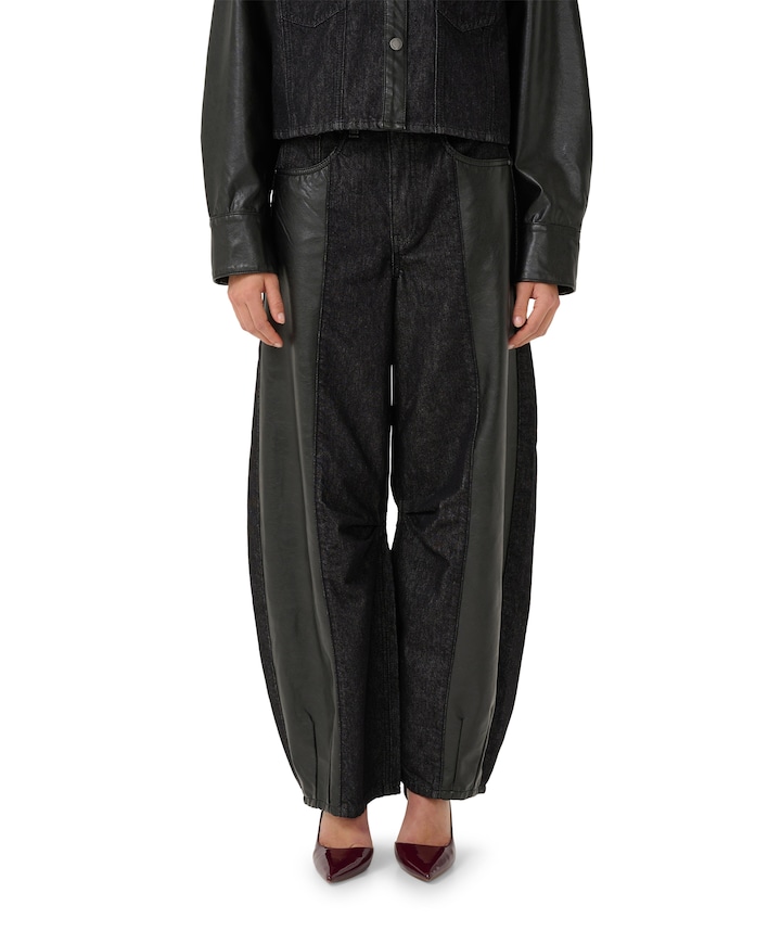 GZjunia HW barrel jeans zwart