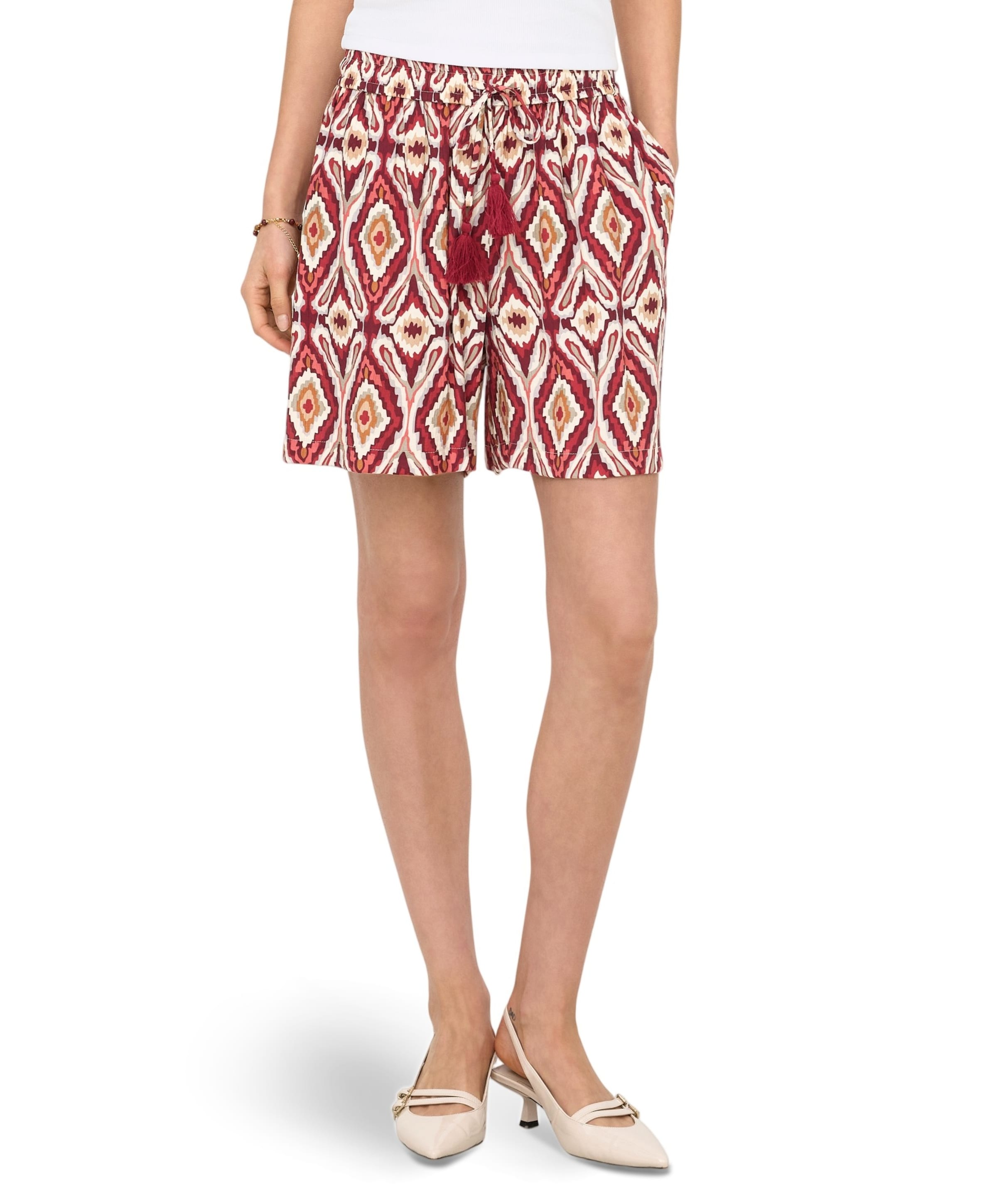 ONLMIKASI STRING DETAIL WVN dames korte broek rood