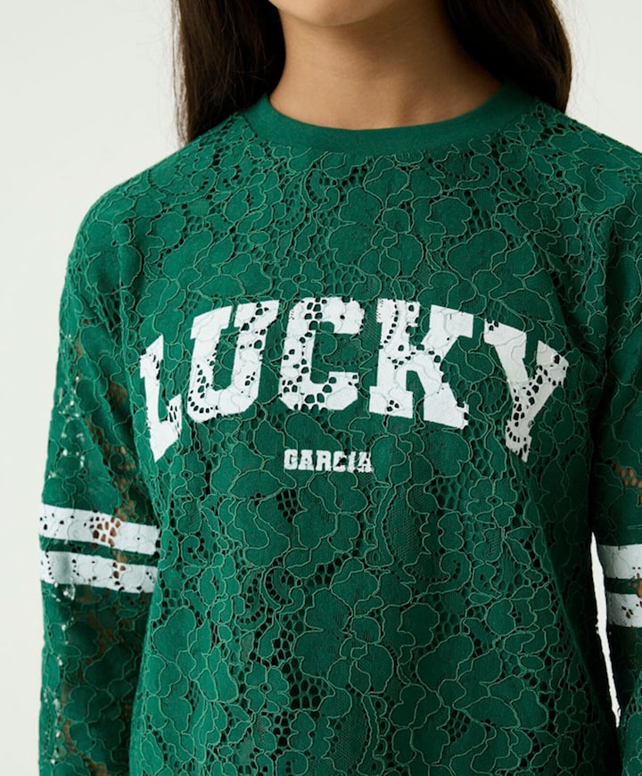 Meisjes longsleeve groen