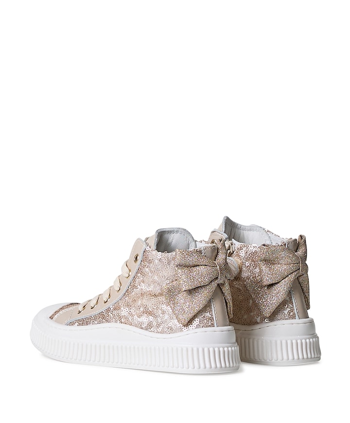 meisjes veterschoenen beige