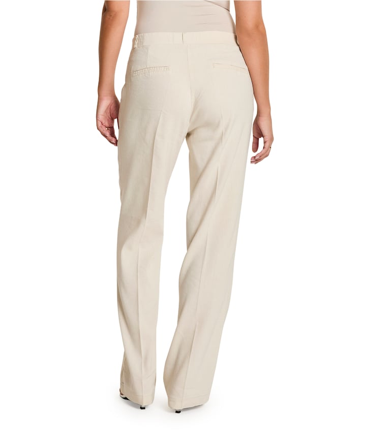 Hannah - Flowy Linen - 704 - Summer dames broek beige
