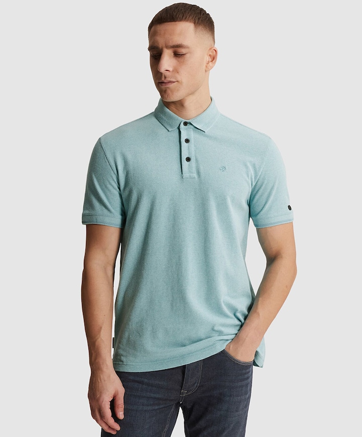 Heren polo blauw