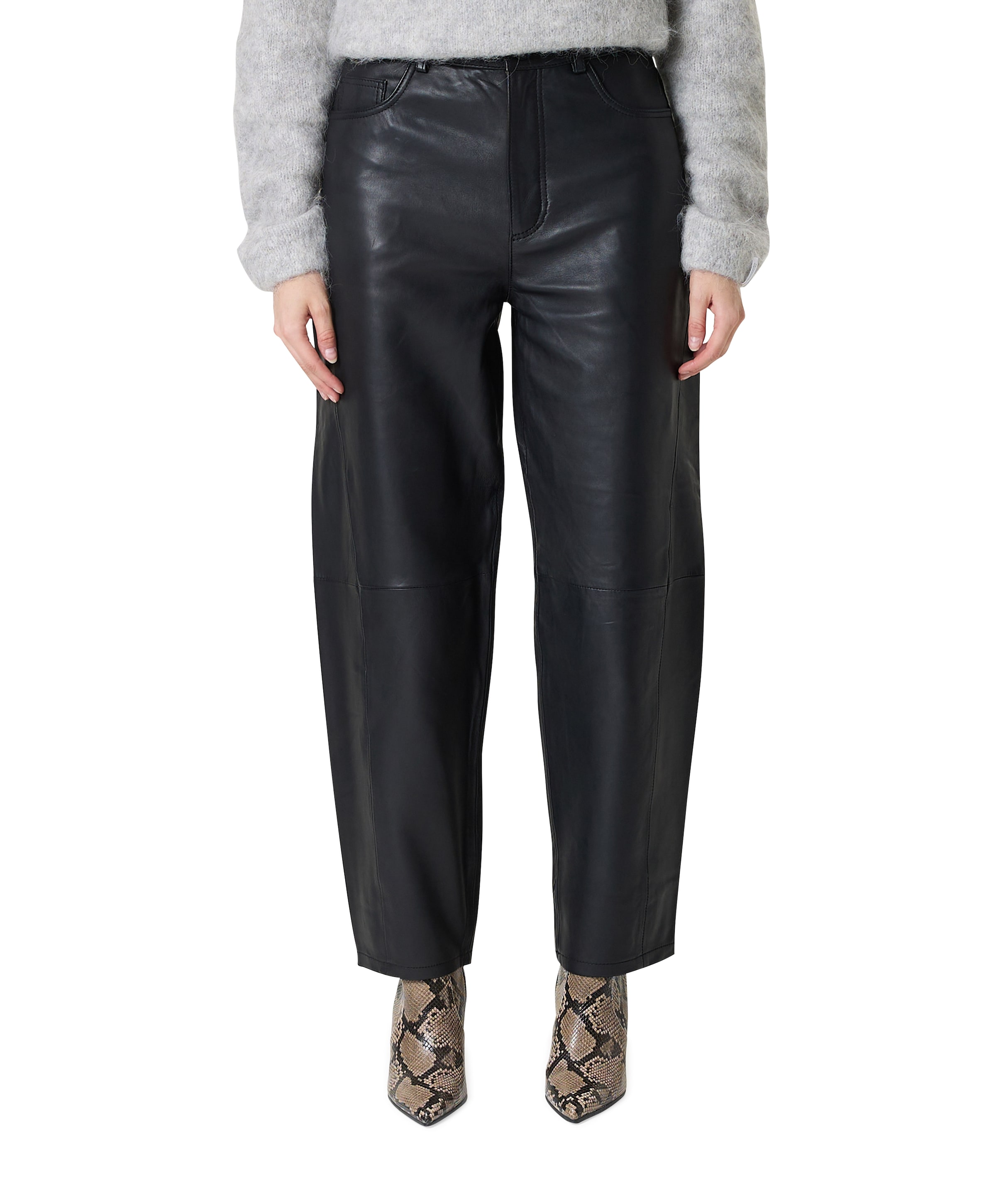 Fenne Leather dames broek zwart