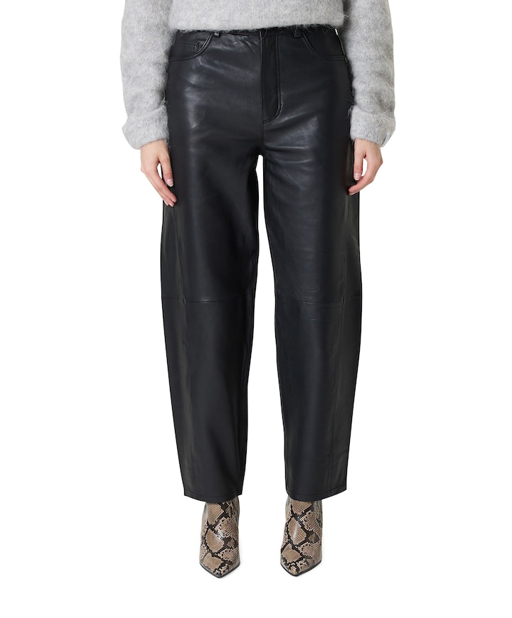 Fenne Leather dames broek zwart