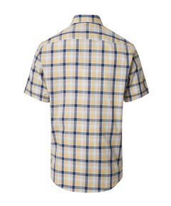 Heren overhemd korte mouw geel