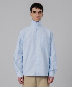 Heren overhemd lange mouw blauw