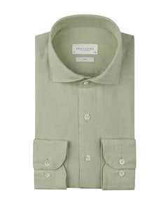 Heren overhemd lange mouw groen
