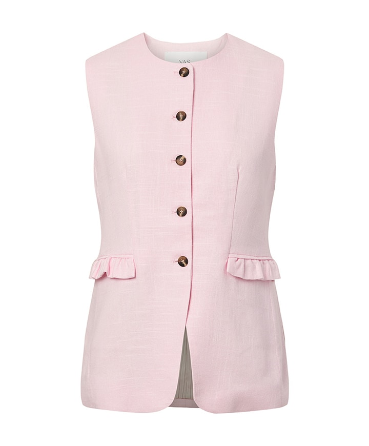 Dames gilet roze