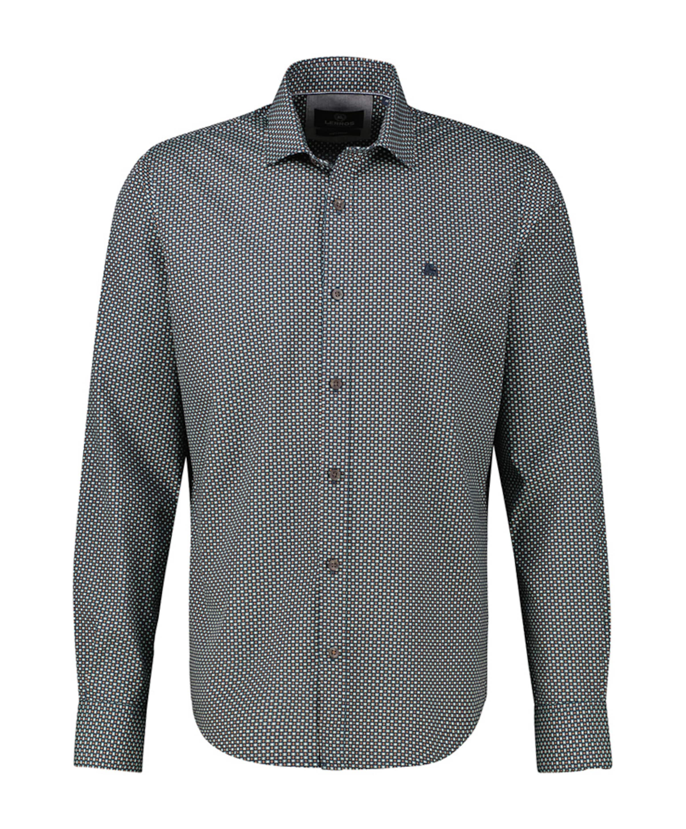 Heren overhemd lange mouw beige