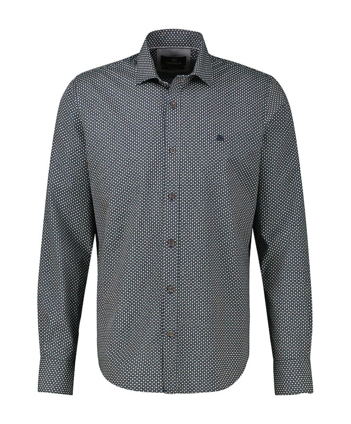 Heren overhemd lange mouw beige