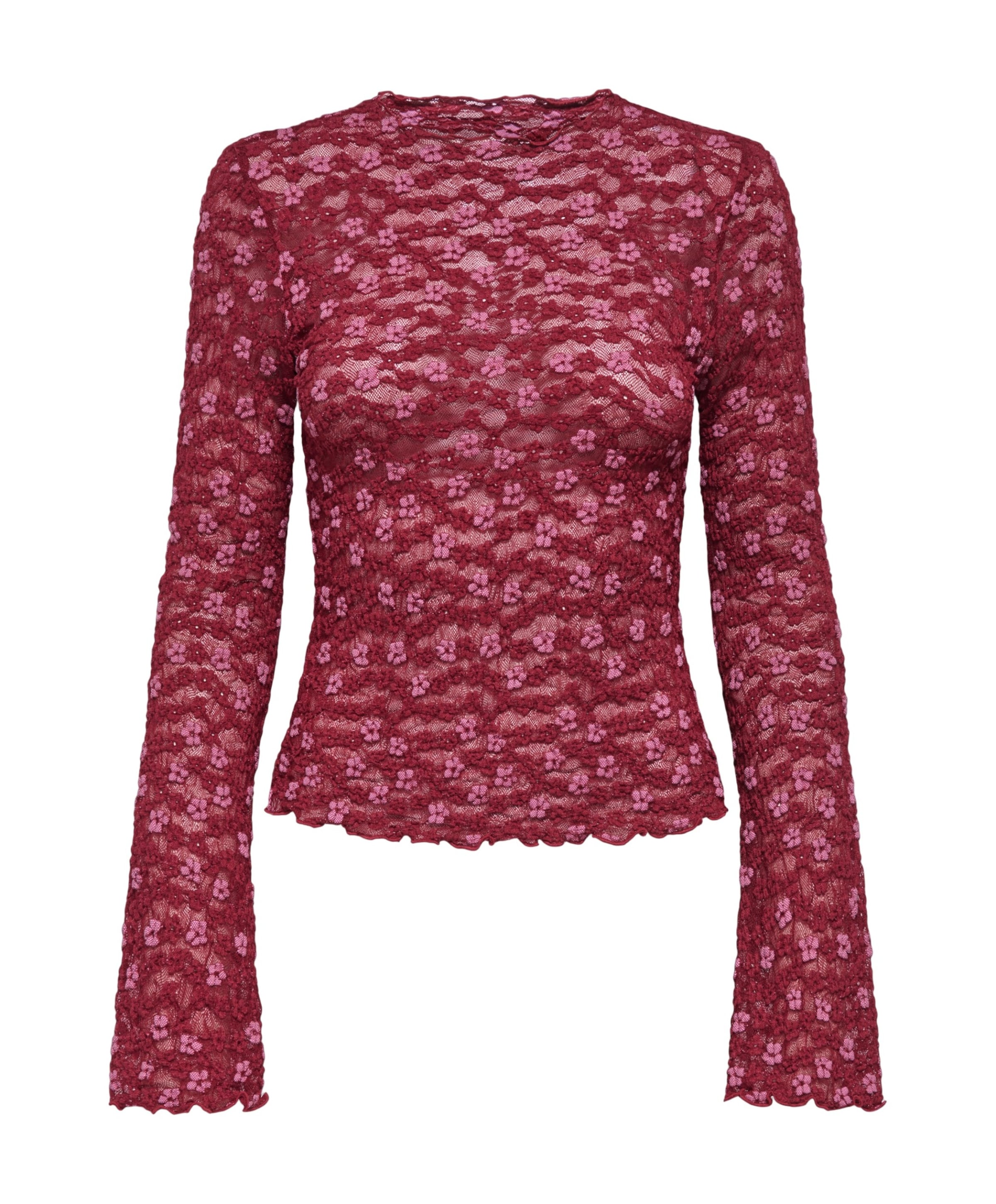 Dames longsleeve rood