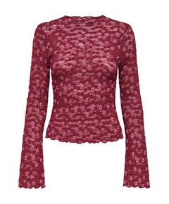 Dames longsleeve rood