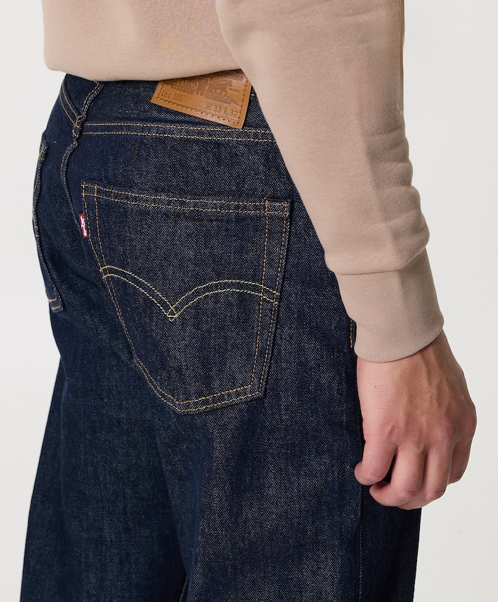 555 Relaxed straight heren jeans zwart