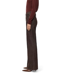 WIDE dames jeans bruin