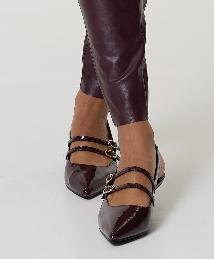 Women Sling sandalets bordeaux