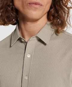 Heren overhemd lange mouw grijs