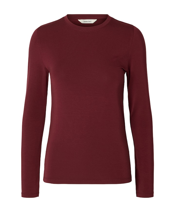 Dames longsleeve bordeaux