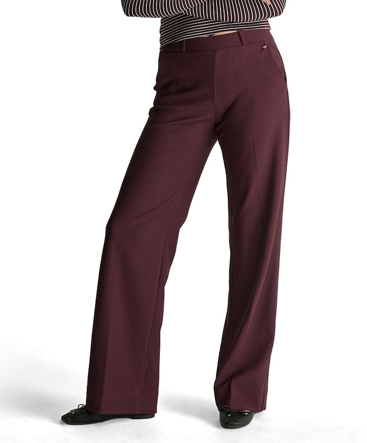 Mira (Elastic) - Twill Jersey - 301 dames broek bordeaux