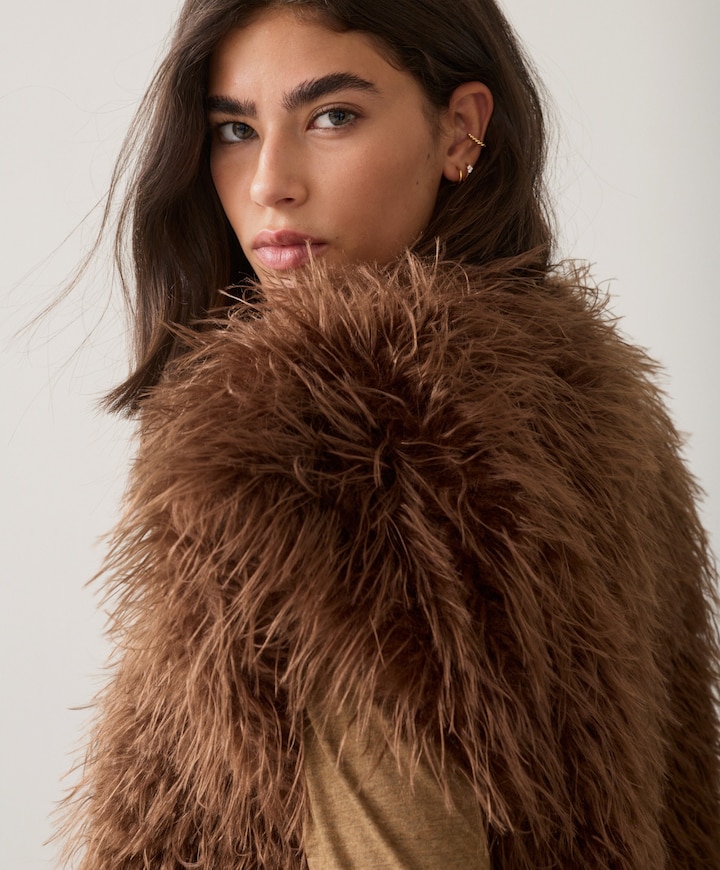 Dames gilet bruin