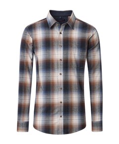 Heren overhemd lange mouw grijs