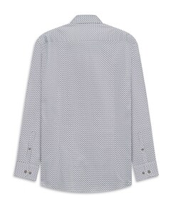 Heren overhemd lange mouw beige