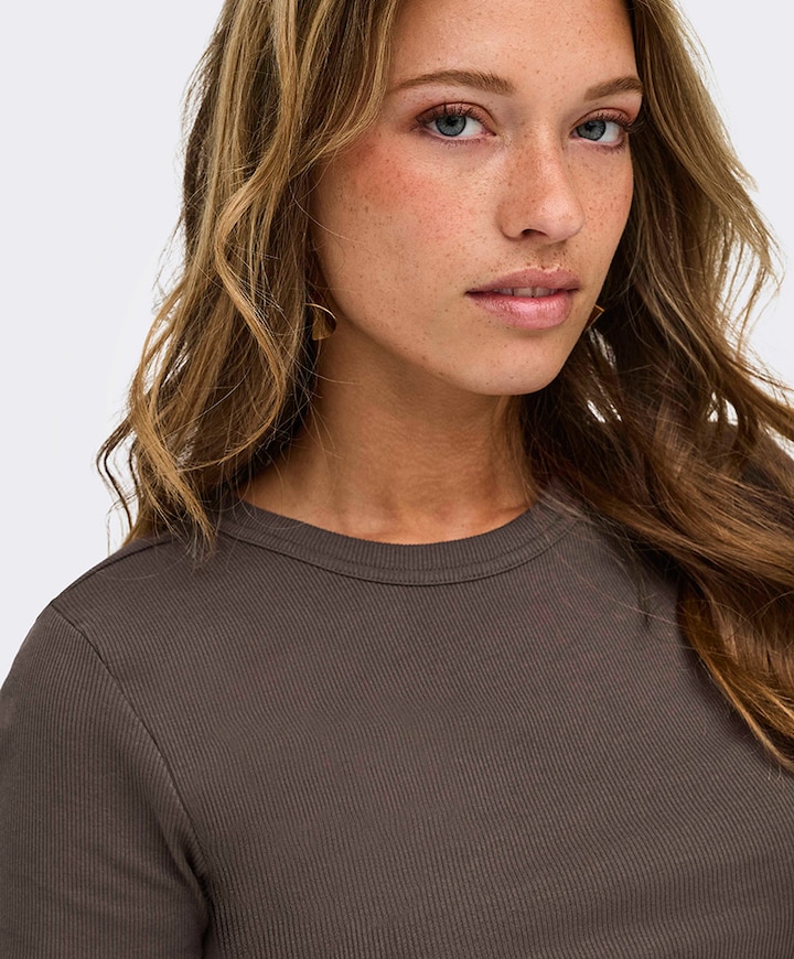 Dames T-shirt bruin