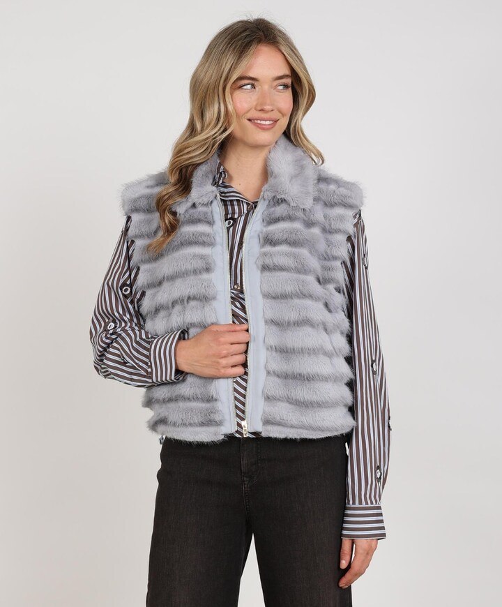 Dames gilet blauw