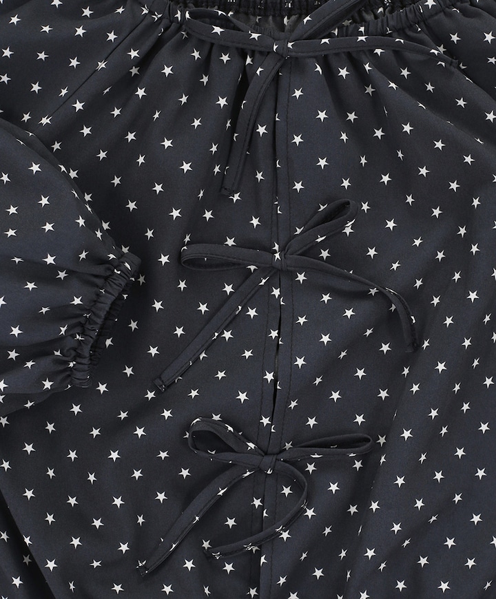 Meisjes blouse lange mouw zwart