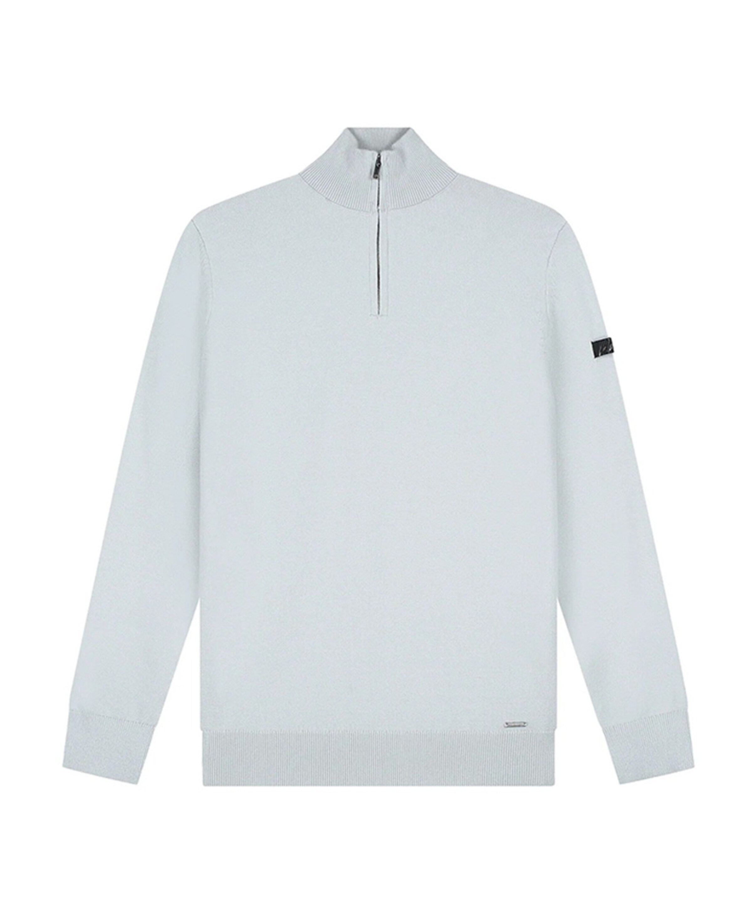 Heren trui met rits grijs