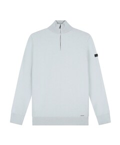 Heren trui met rits grijs