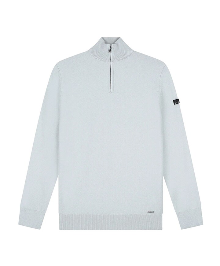 Heren trui met rits grijs