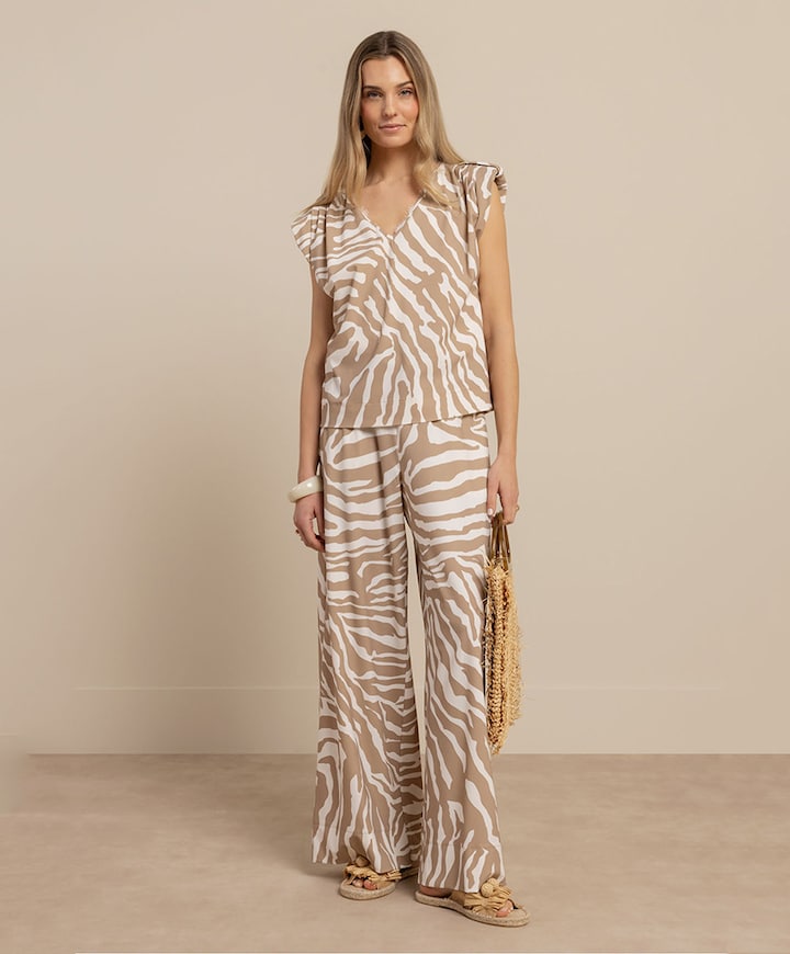 Dames top beige