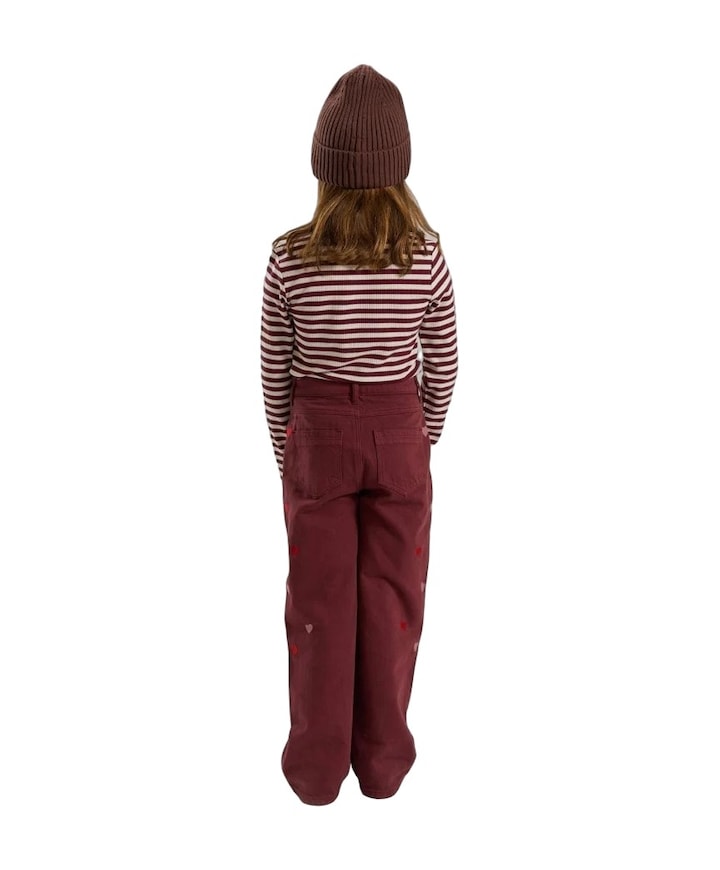 Meisjes longsleeve bordeaux