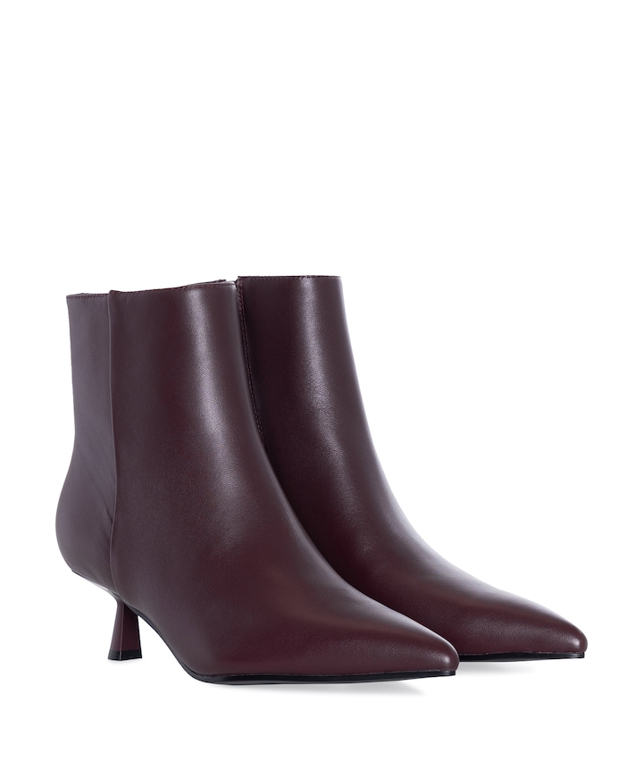 dames enkellaarzen bordeaux