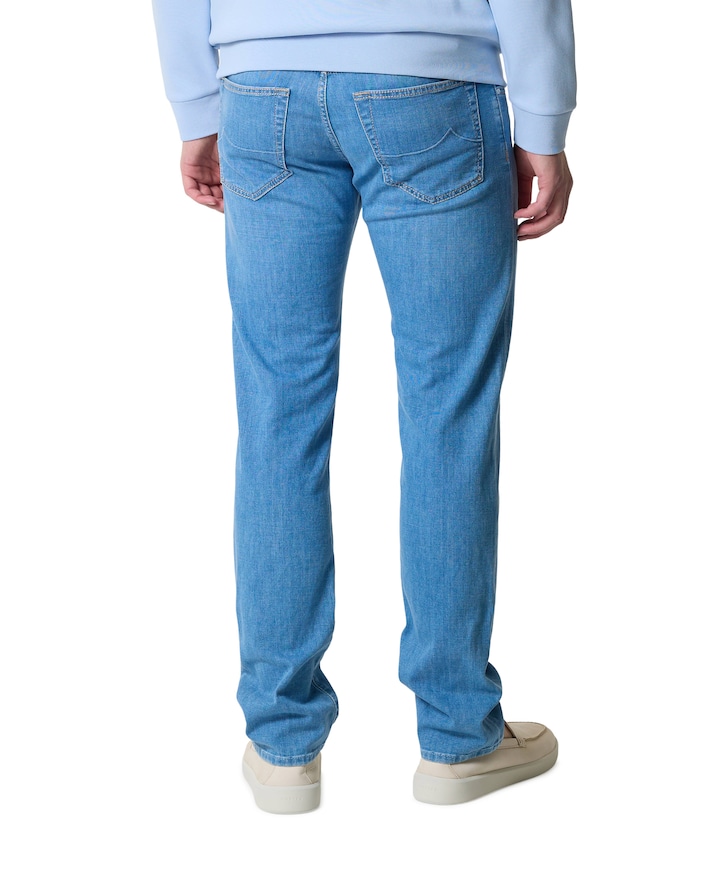 Nick Slim 5 pkt heren jeans blauw