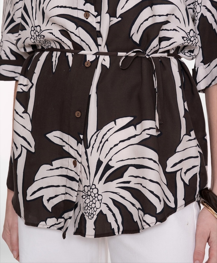 Dames blouse bruin
