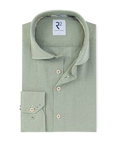 Heren overhemd extra lange mouw groen