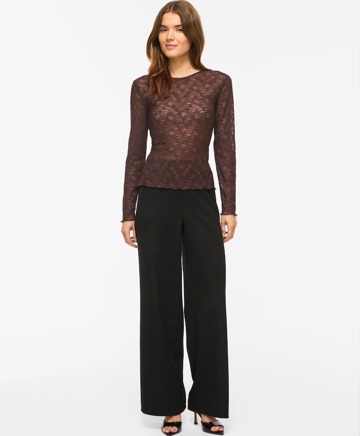 Dames longsleeve bruin